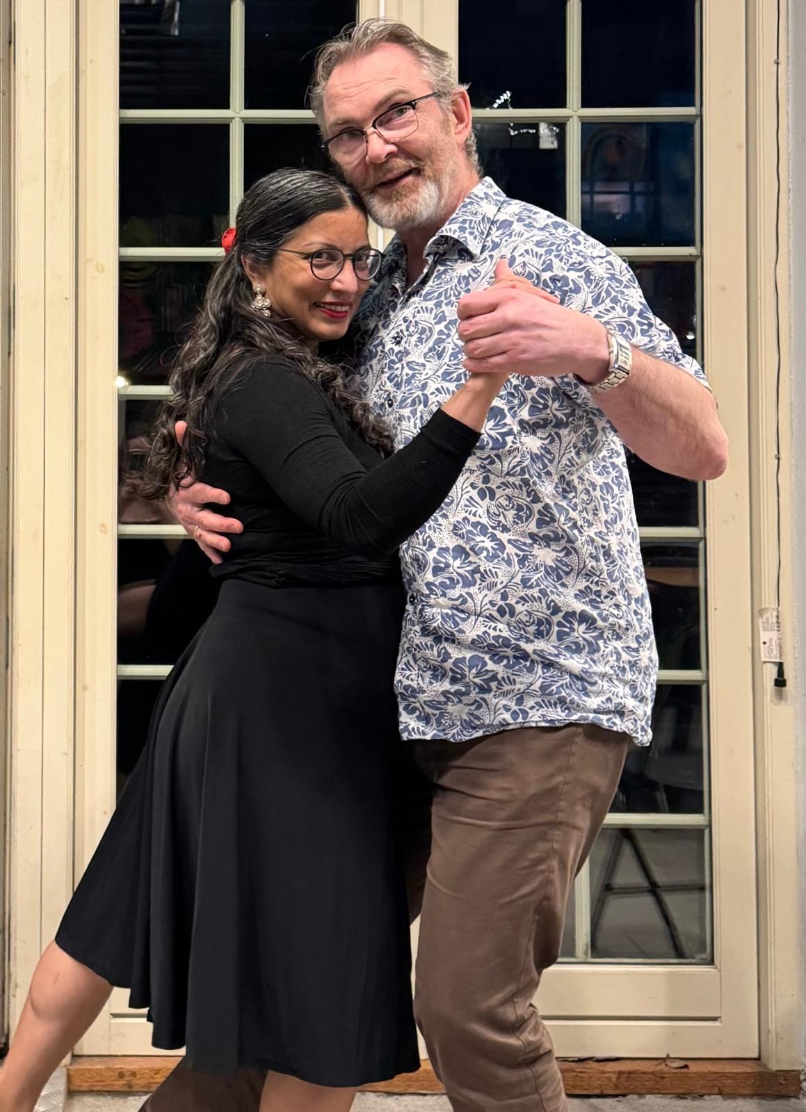 Couple dancing tango